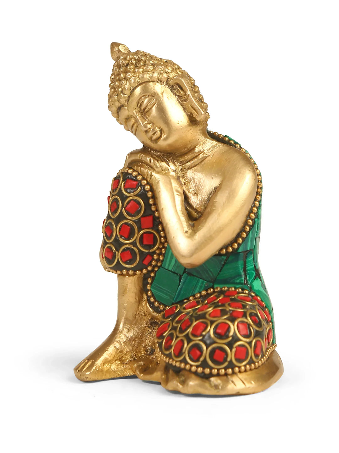 Brass Statue - Budha in Stone Work | SHOBITAM