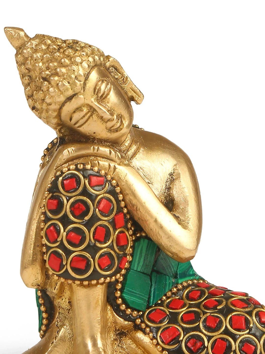 Brass Statue - Budha in Stone Work | SHOBITAM