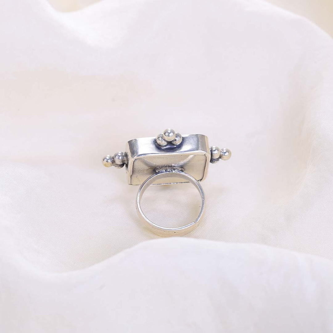Pure 92.5 Silver Fantasy Oxidised Ring | SHOBITAM