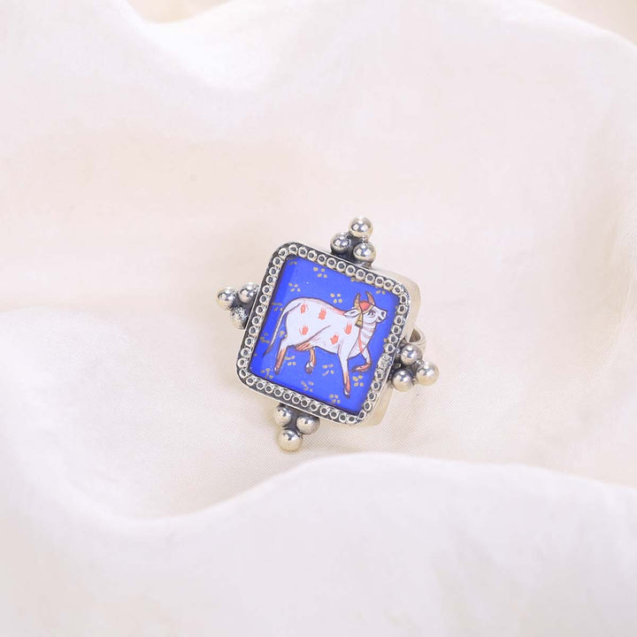 Pure 92.5 Silver Fantasy Oxidised Ring | SHOBITAM
