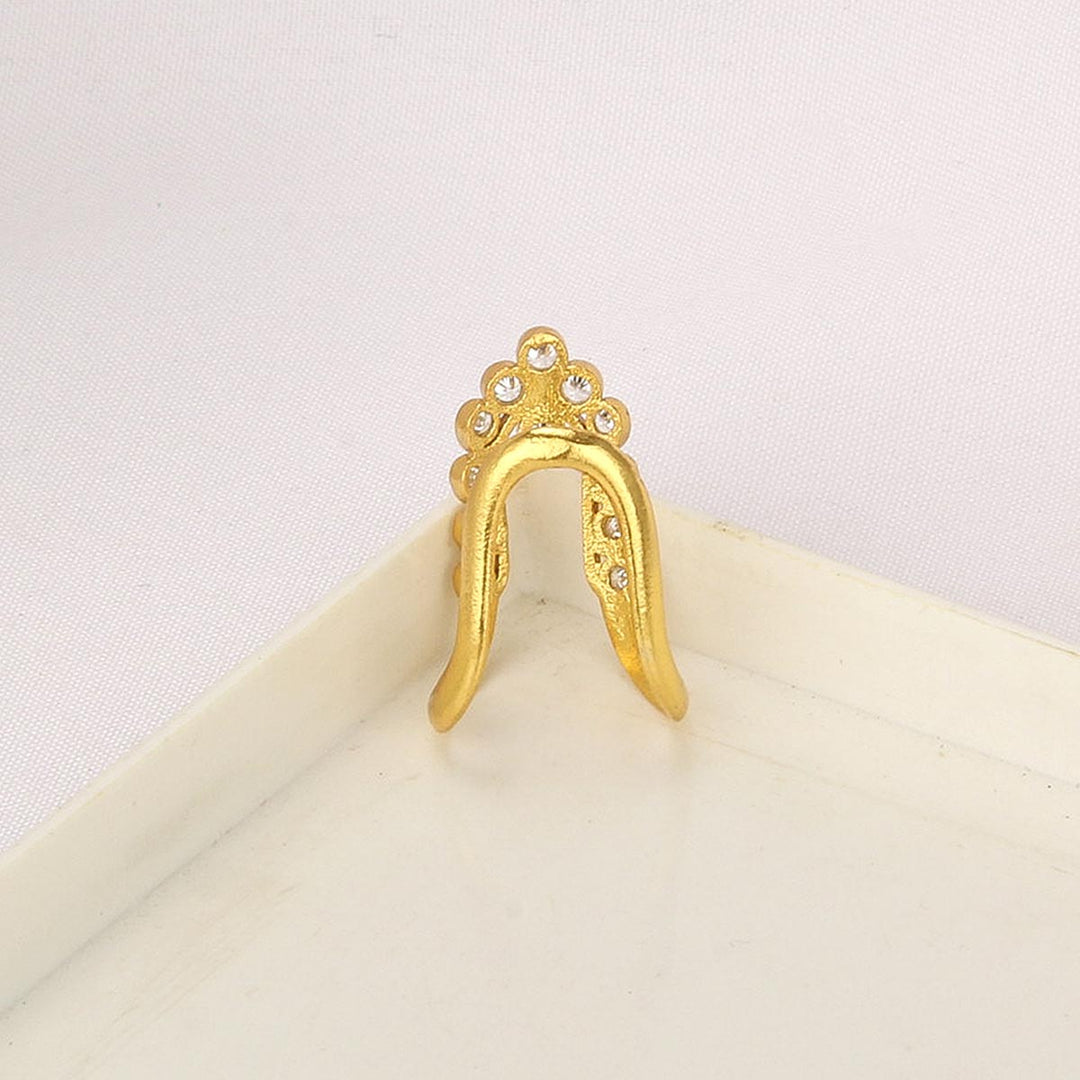 Pure 92.5 Silver, 24kt Gold Plated Golden Glow Stone Ring
