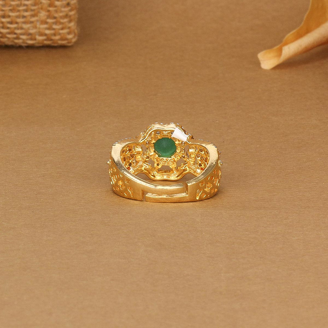 Pure 92.5 Silver Rithika Diamond Design Ring