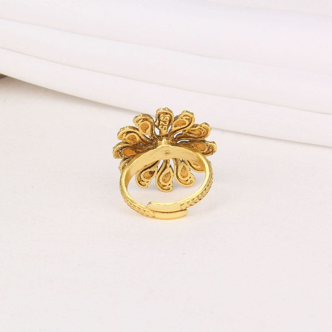 92.5 silver gold plating, Zunaira Nagas Ring | SHOBITAM