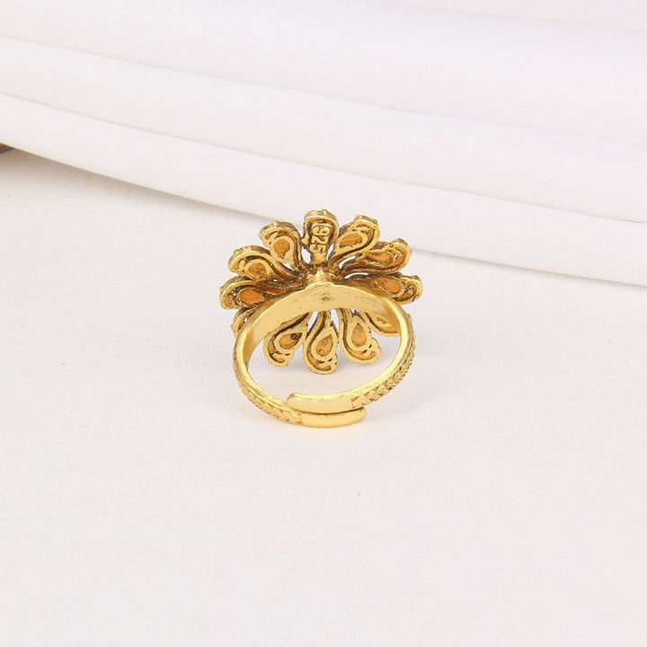 92.5 silver gold plating, Zunaira Nagas Ring | SHOBITAM