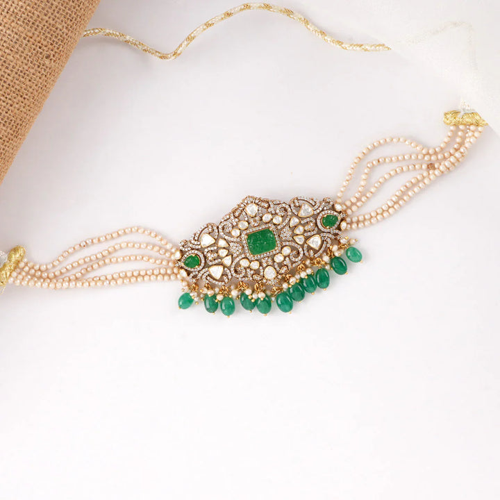 92.5 Pure Silver, Shinning Victorian Choker Set