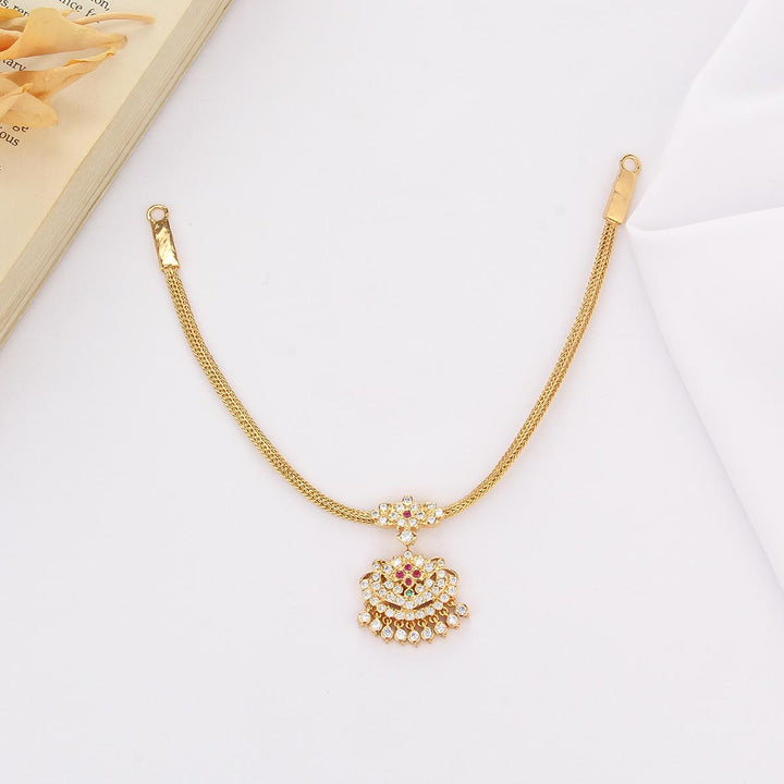 Pure 92.5 Silver, 24kt Gold Plated Rehana Attigai Necklace | SHOBITAM