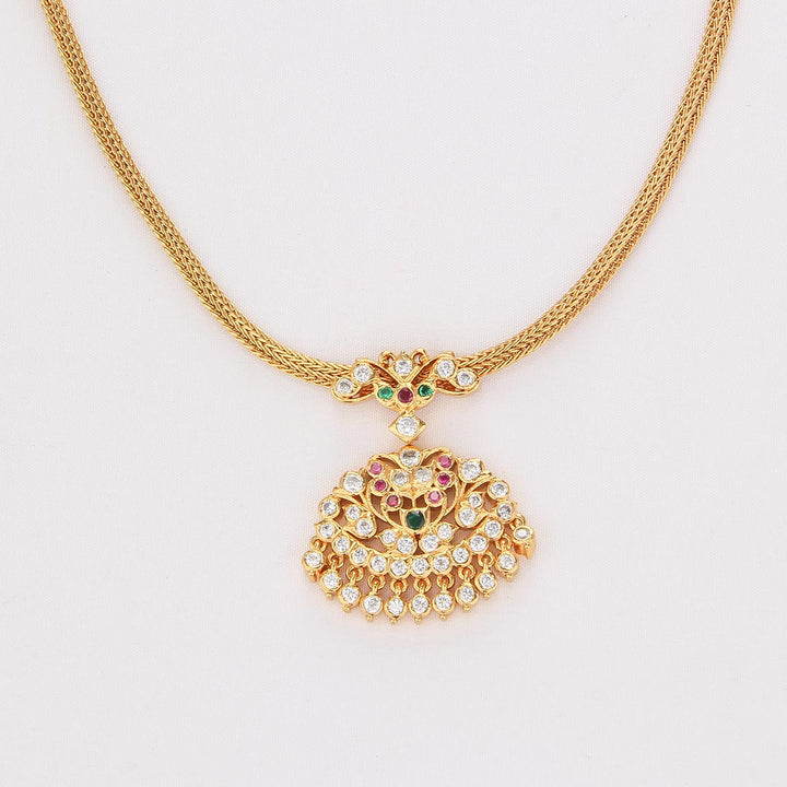 Pure 92.5 Silver, 24kt Gold Surekha Attigai Necklace | SHOBITAM