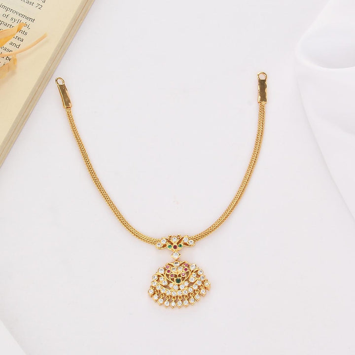 Pure 92.5 Silver, 24kt Gold Surekha Attigai Necklace | SHOBITAM