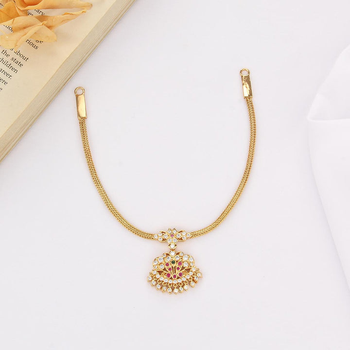 Pure 92.5 Silver, Gold Plated Shivanikha Attigai Necklace | SHOBITAM