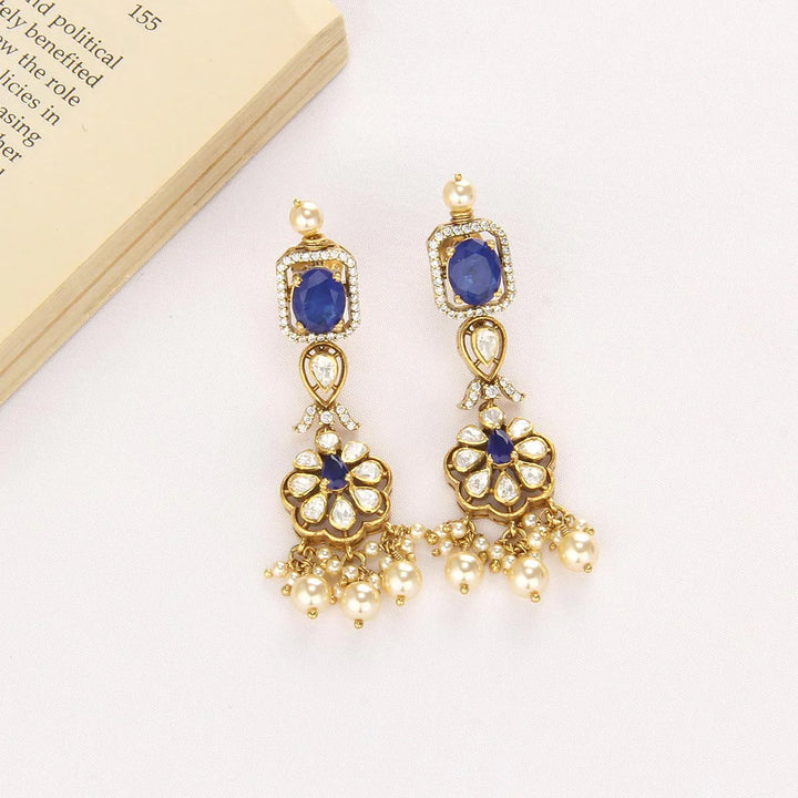 92.5 Silver, 24kt Gold Plated Kreesh Short Necklace Set