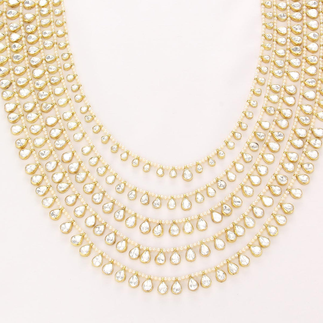 Pure 92.5 Silver, Gold Plated Xienna Long Necklace | SHOBITAM