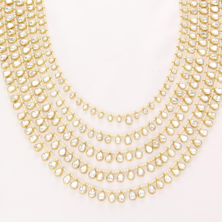 Pure 92.5 Silver, Gold Plated Xienna Long Necklace | SHOBITAM