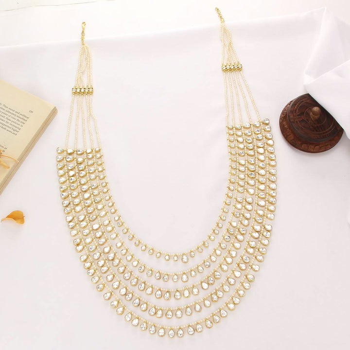 Pure 92.5 Silver, Gold Plated Xienna Long Necklace | SHOBITAM