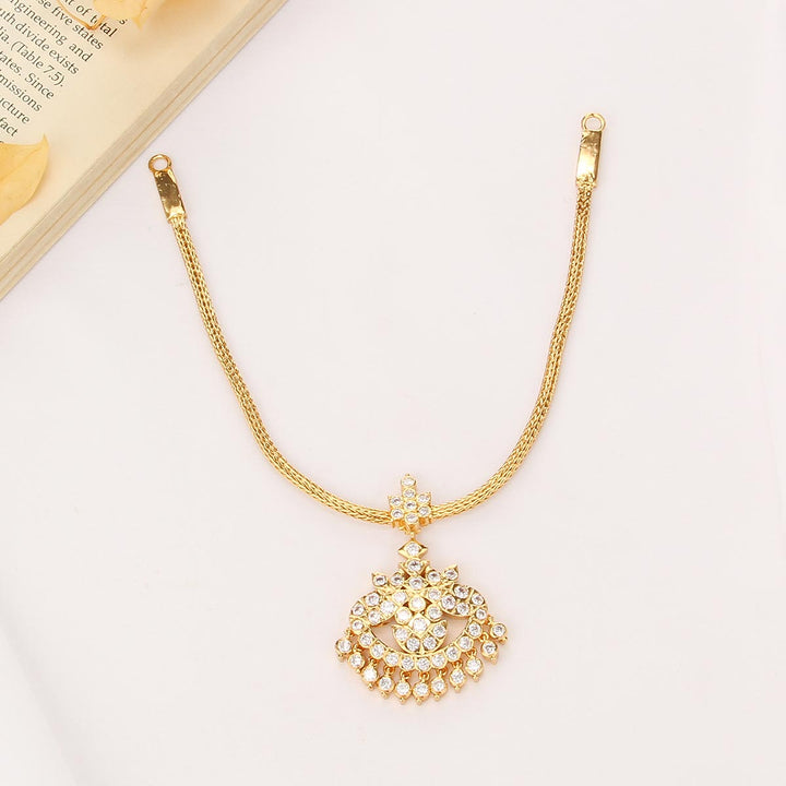 92.5 Silver, 24 kt gold-plated Classic Attigai Necklace | SHOBITAM