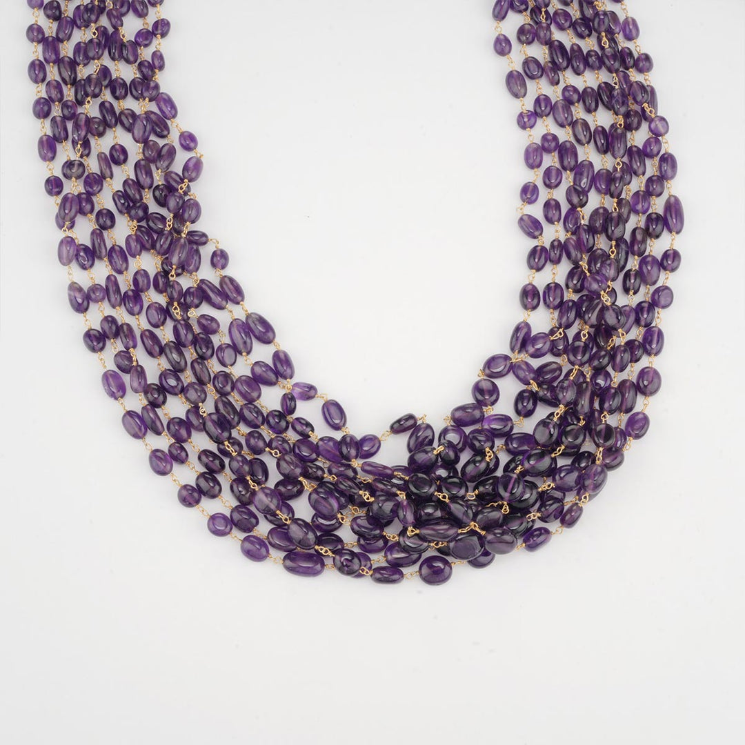 Pure 92.5 Silver Amethyst Beads | SHOBITAM