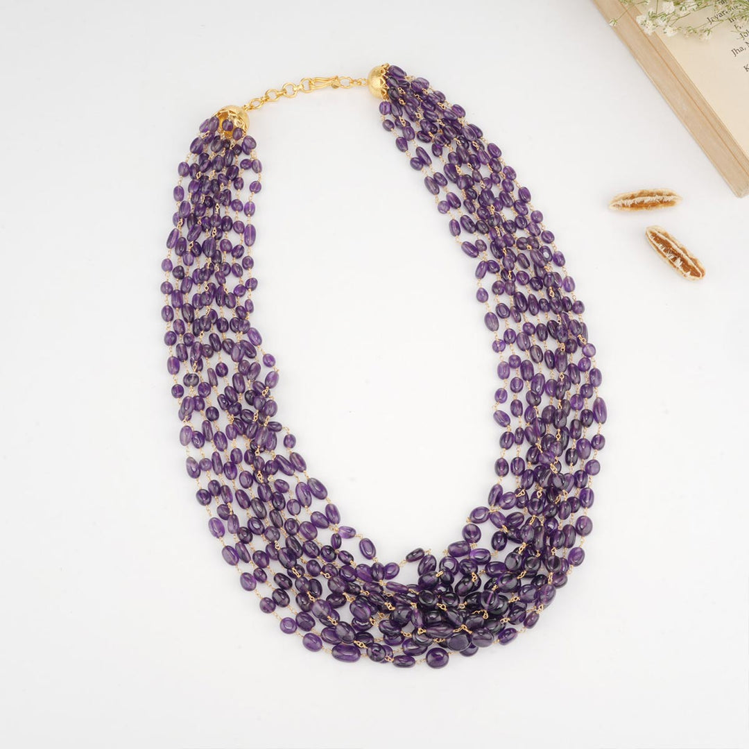 Pure 92.5 Silver Amethyst Beads | SHOBITAM