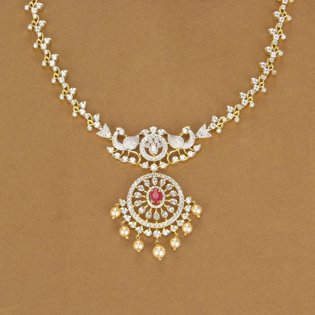 92.5 Silver,Royal Crest Short Necklace Set