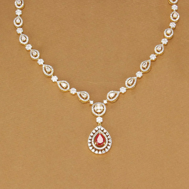 92.5 Silver,Festive Elegance Short Necklace Set