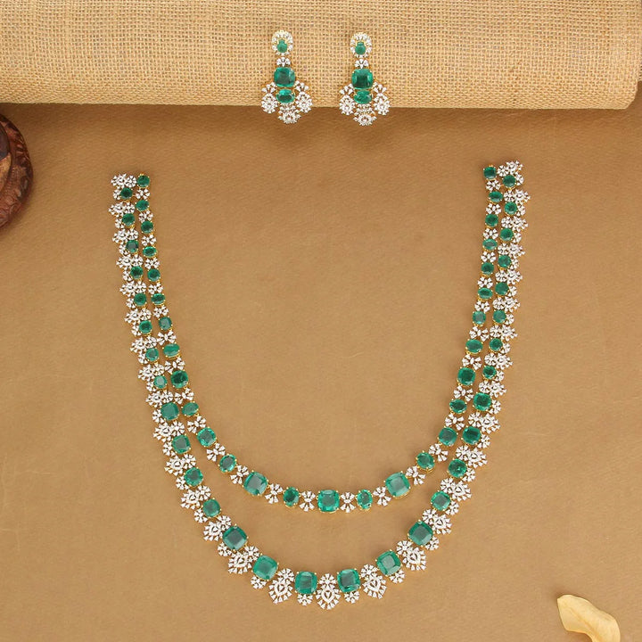 92.5 Silver,Tanusha Avikam Long Necklace Set