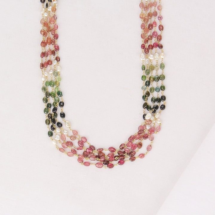 Pure 92.5 Silver, 24kt Gold Plated Shivali Beads Necklace | SHOBITAM