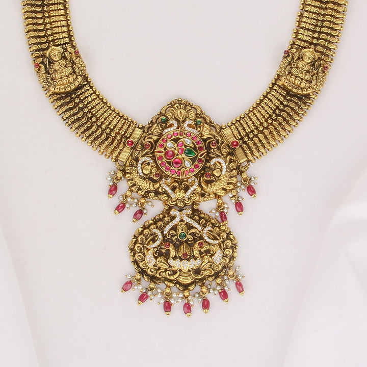 92.5 Silver and 24kt gold-plated, Grand Luxe Nagas Long Necklace | SHOBITAM