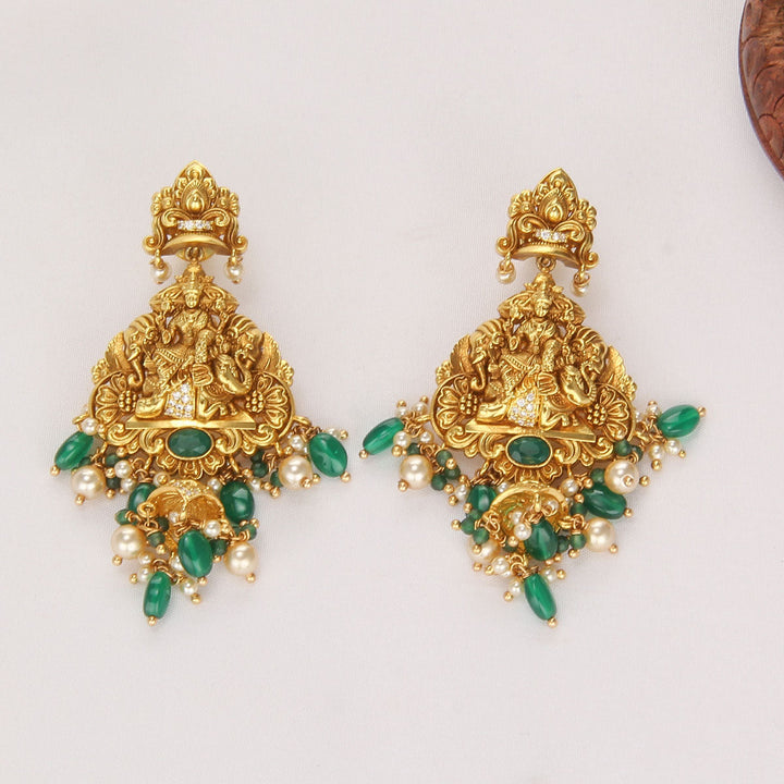 Pure 92.5 Silver, 24kt Gold Plated Aadhina Nagas Long Necklace Set | SHOBITAM