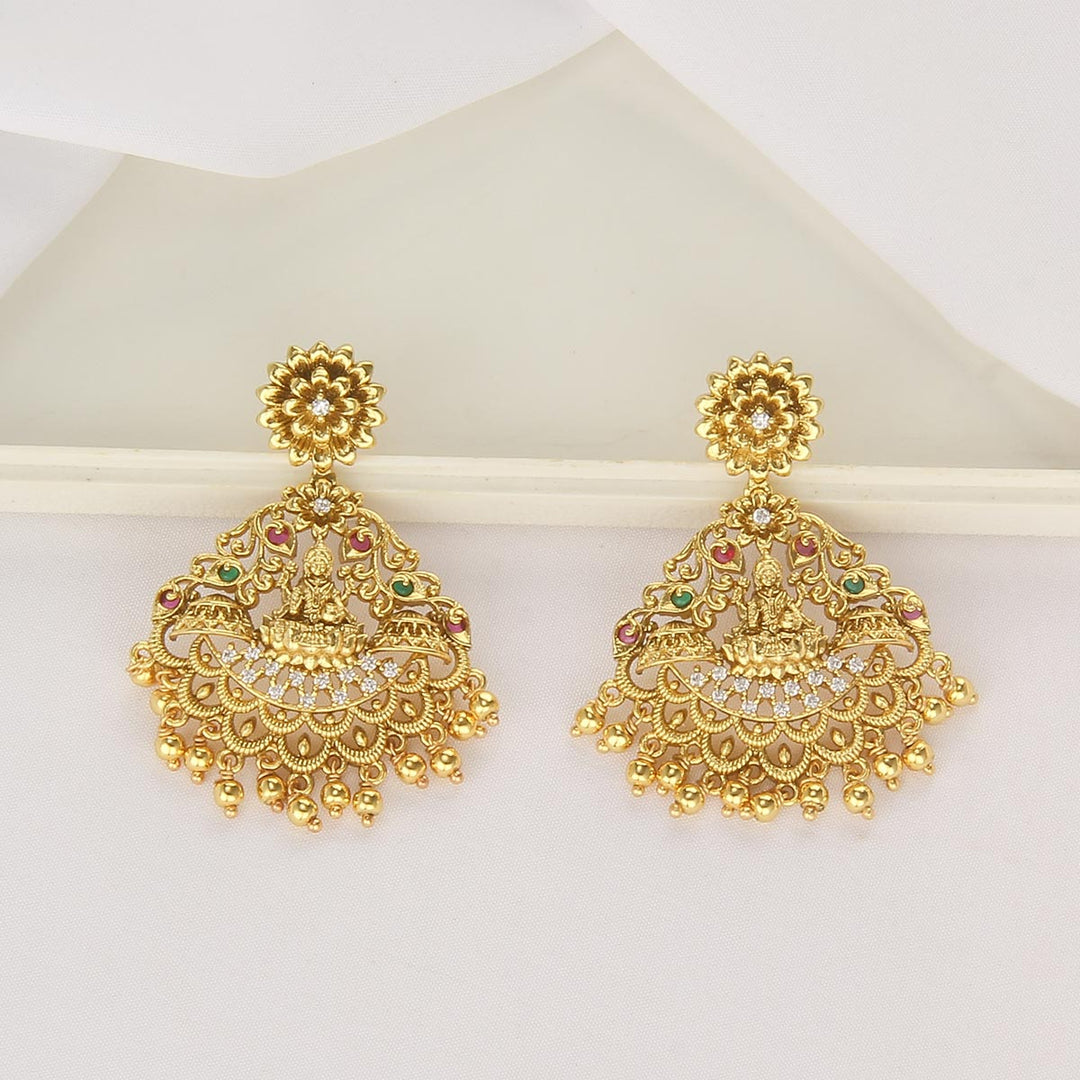 Pure 92.5 Silver, 24kt Gold Plated Charming Long Necklace Set | SHOBITAM