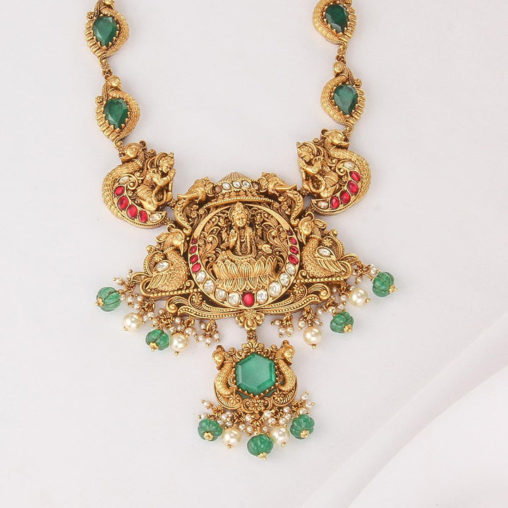 92.5 Silver Rethikha Nagas Long Necklace | SHOBITAM