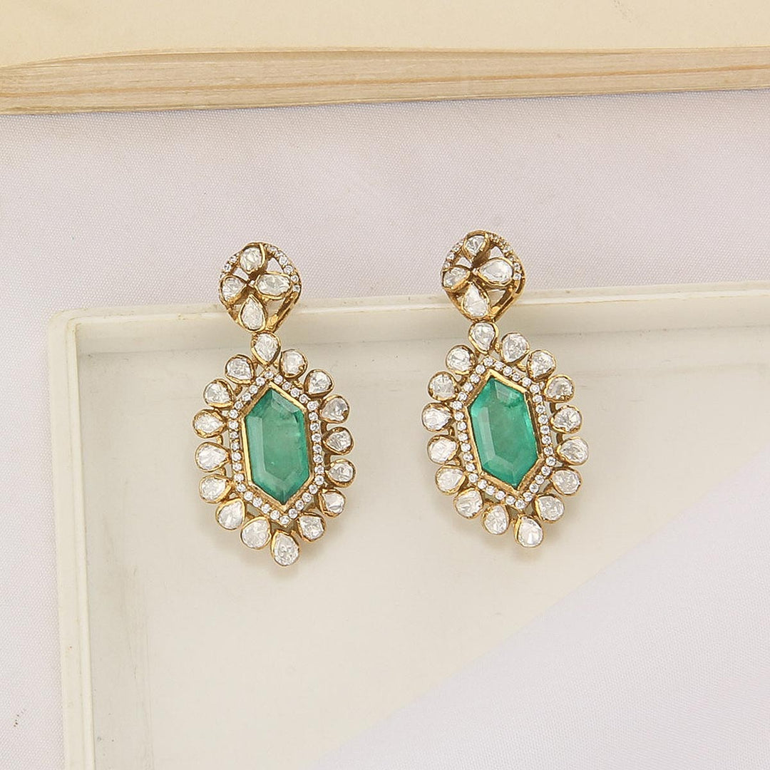 92.5 Silver and 24kt Gold Plated, Nithika Short Necklace Set | SHOBITAM