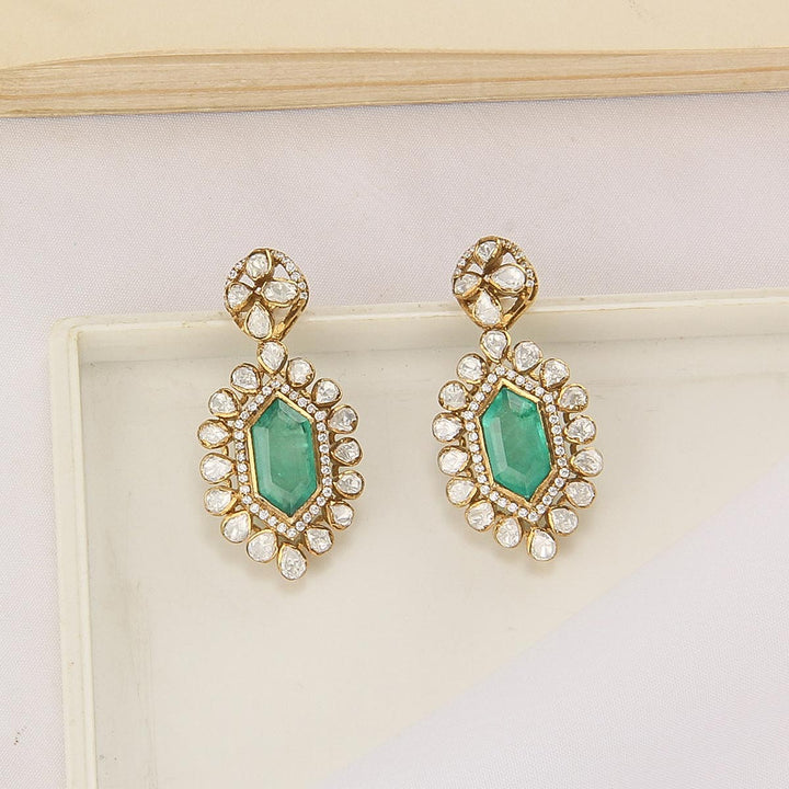 92.5 Silver and 24kt Gold Plated, Nithika Short Necklace Set | SHOBITAM