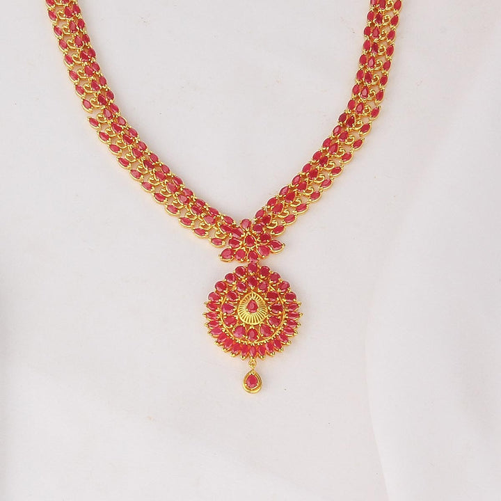 92.5 Silver, Gold Plated, Gorgeous Pakshi Long Necklace | SHOBITAM