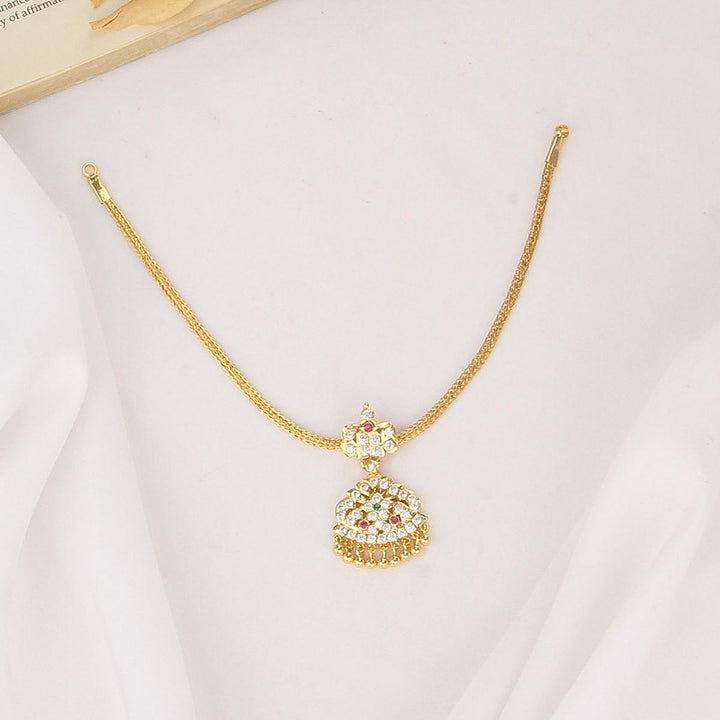 Pure 92.5 Silver, 24kt Gold Plated Ridhi Attigai Necklace | SHOBITAM