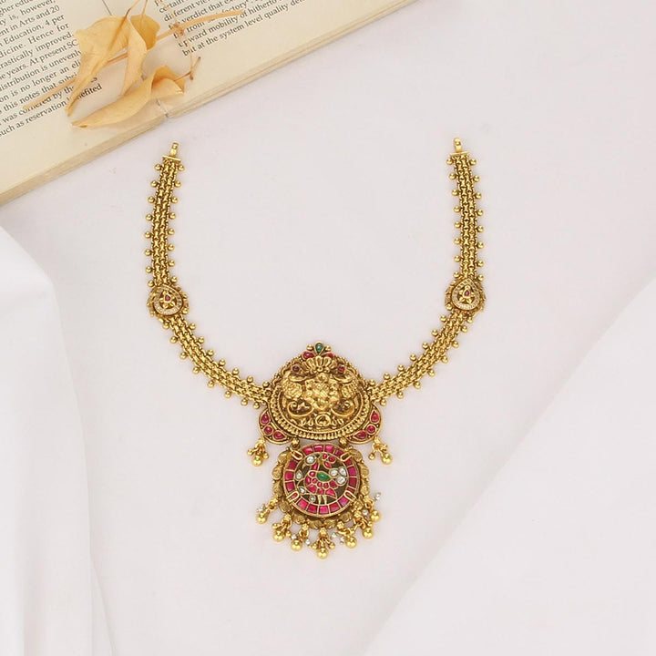 92.5 Silver and 24kt Gold Plated, Siyani Nagas Short Necklace | SHOBITAM
