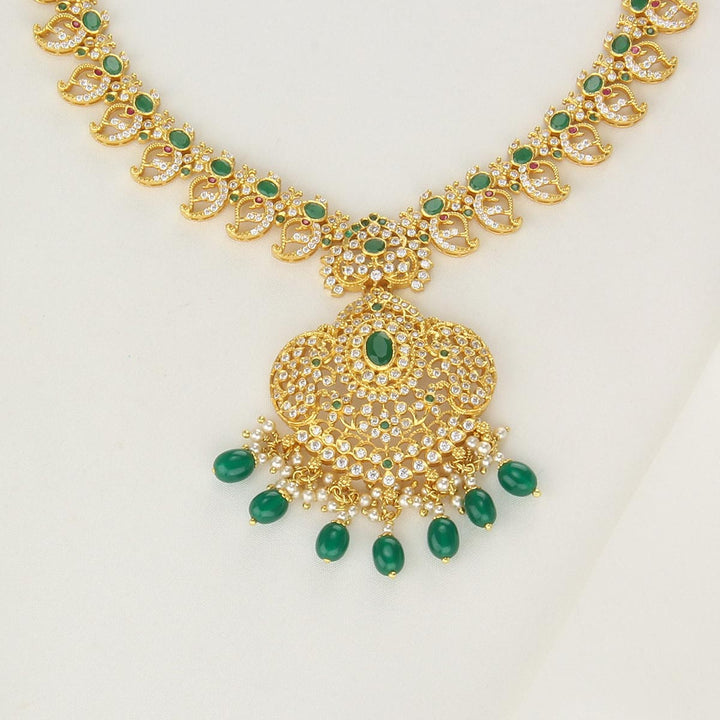 92.5 Silver, 24 kt gold-plated, Jivantha Short Necklace | SHOBITAM