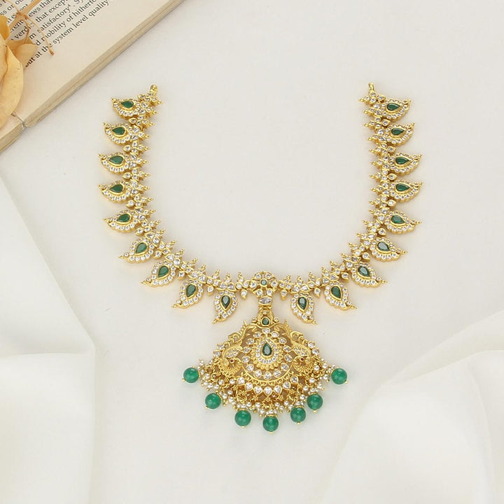 92.5 Silver, 24 kt gold-plated, Yariga Short Necklace | SHOBITAM