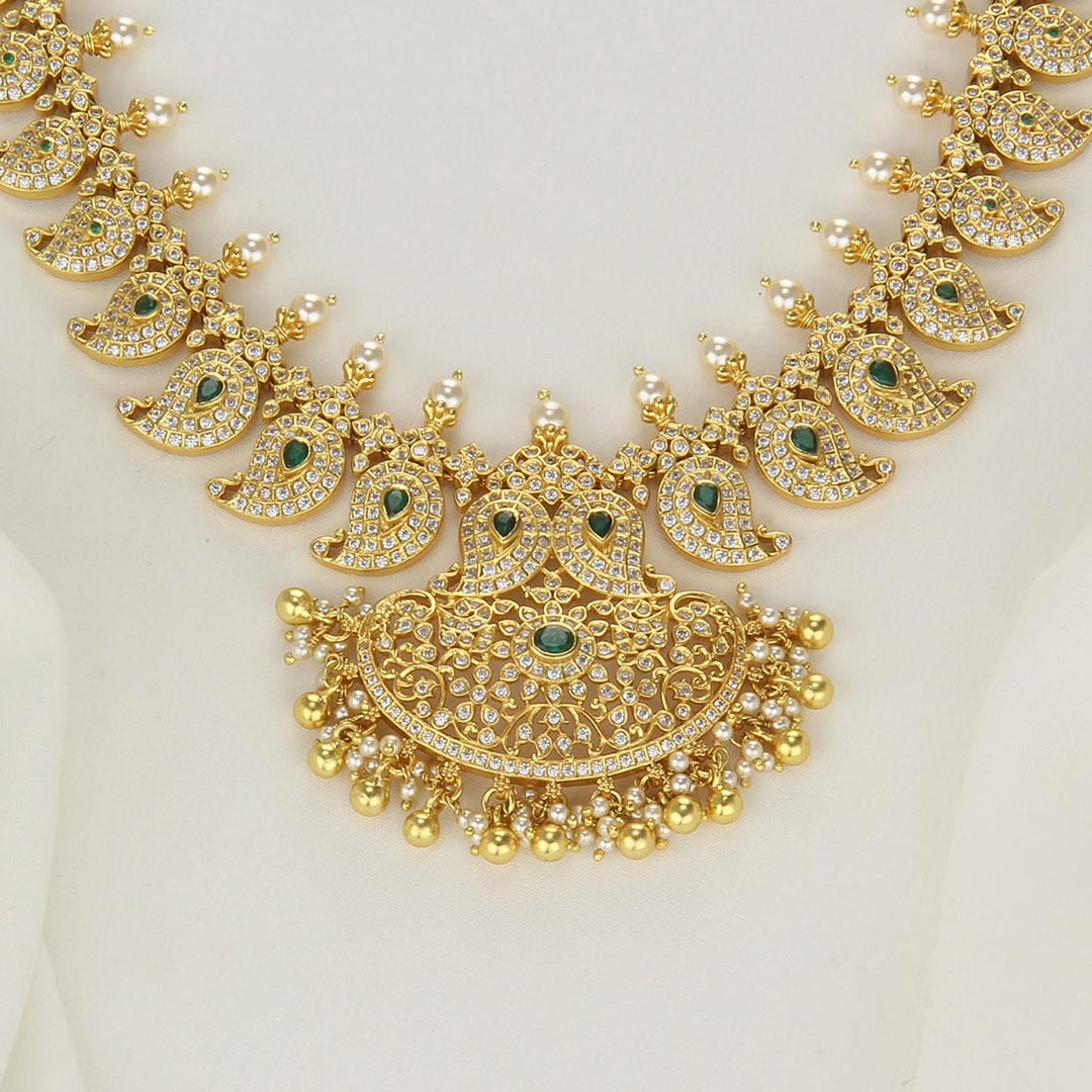 Pure 92.5 Silver,Gold Plated Vikash Short Necklace | SHOBITAM