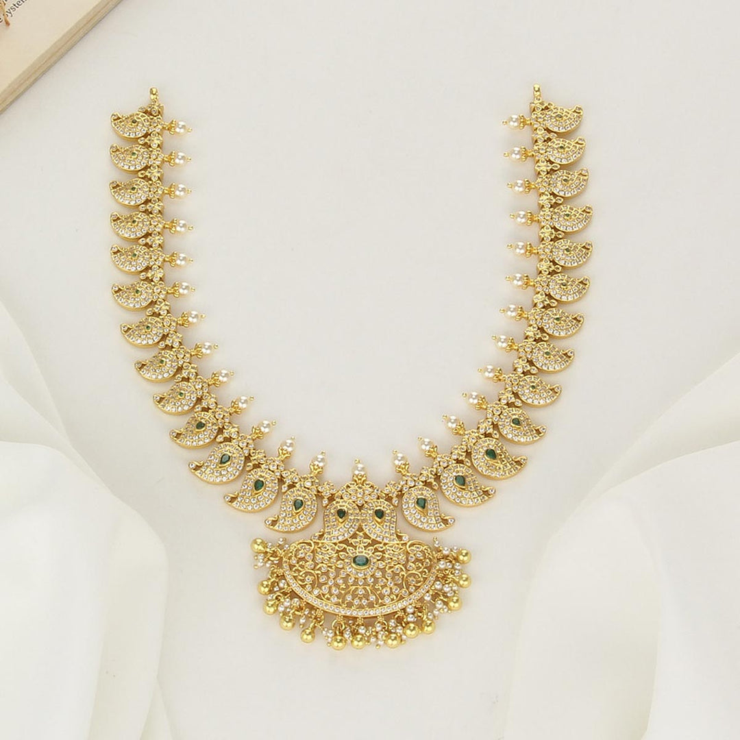 Pure 92.5 Silver,Gold Plated Vikash Short Necklace | SHOBITAM