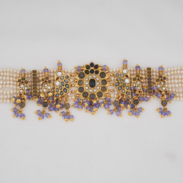 92.5 Silver and 24kt gold-plated, Chic & Charm Boho Choker Set | SHOBITAM
