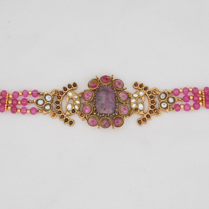 92.5 Silver and 24kt gold-plated, Lovely Choker Necklace | SHOBITAM