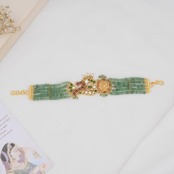 92.5 Silver and 24kt gold-plated, Mystic Beads Choker | SHOBITAM