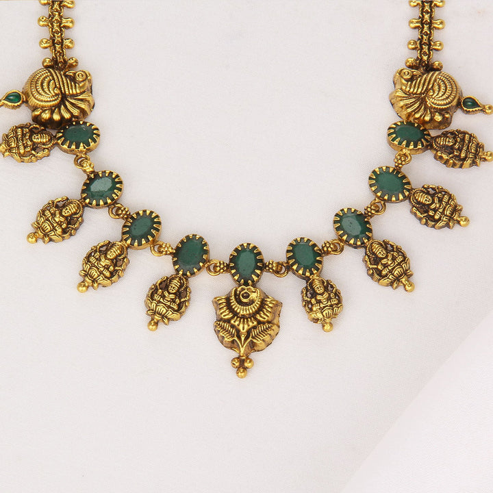 92.5 Silver and 24kt Gold Plated, Frizza Nagas Short Necklace | SHOBITAM