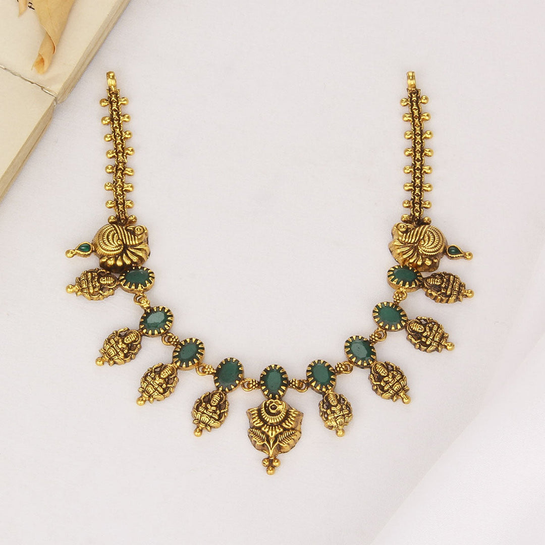 92.5 Silver and 24kt Gold Plated, Frizza Nagas Short Necklace | SHOBITAM