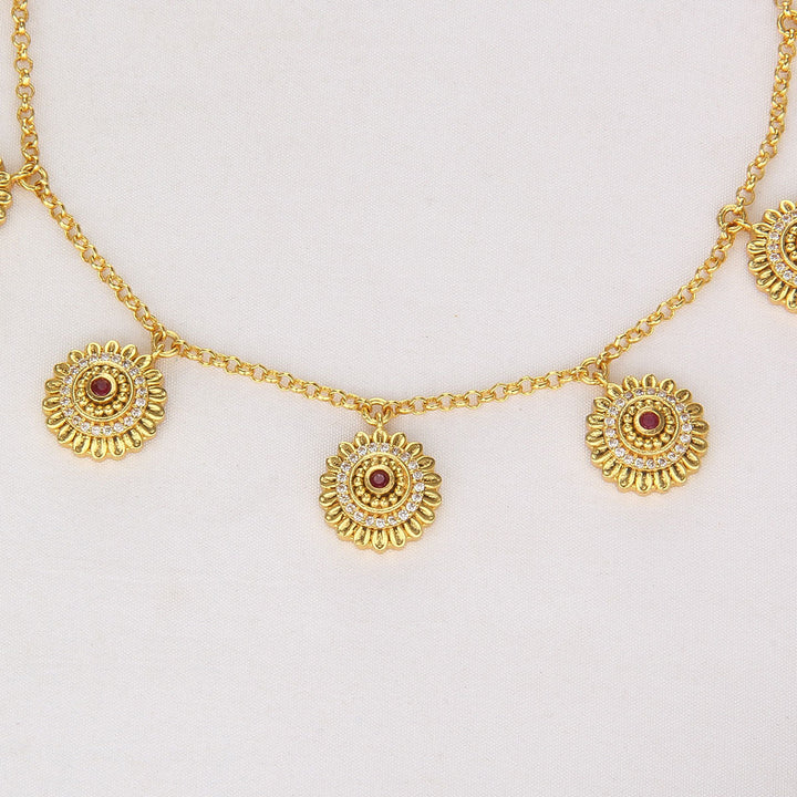 Pure 92.5 Silver, 24kt Gold Plated Sruthikha Nagas Short Necklace Set | SHOBITAM