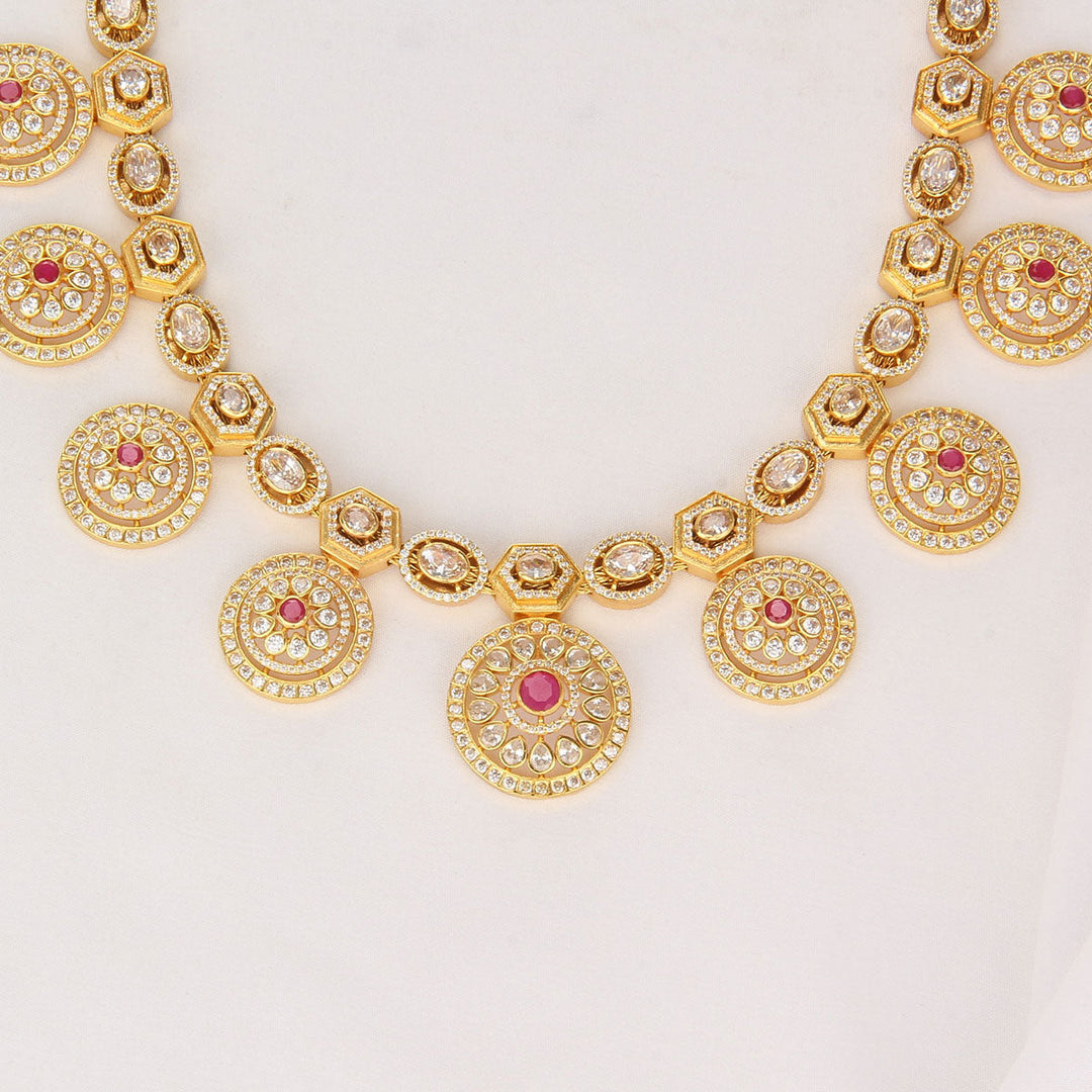 Pure 92.5 Silver, 24kt Gold Plated Spark Charm Long Necklace | SHOBITAM