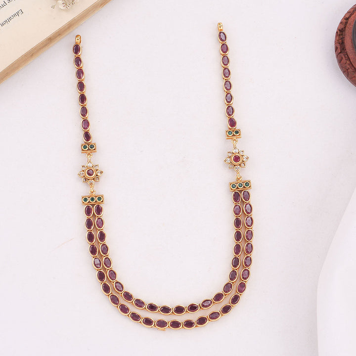 92.5 Sterling Silver, With Gold Plated Alisha Reversible Stone Necklace | SHOBITAM