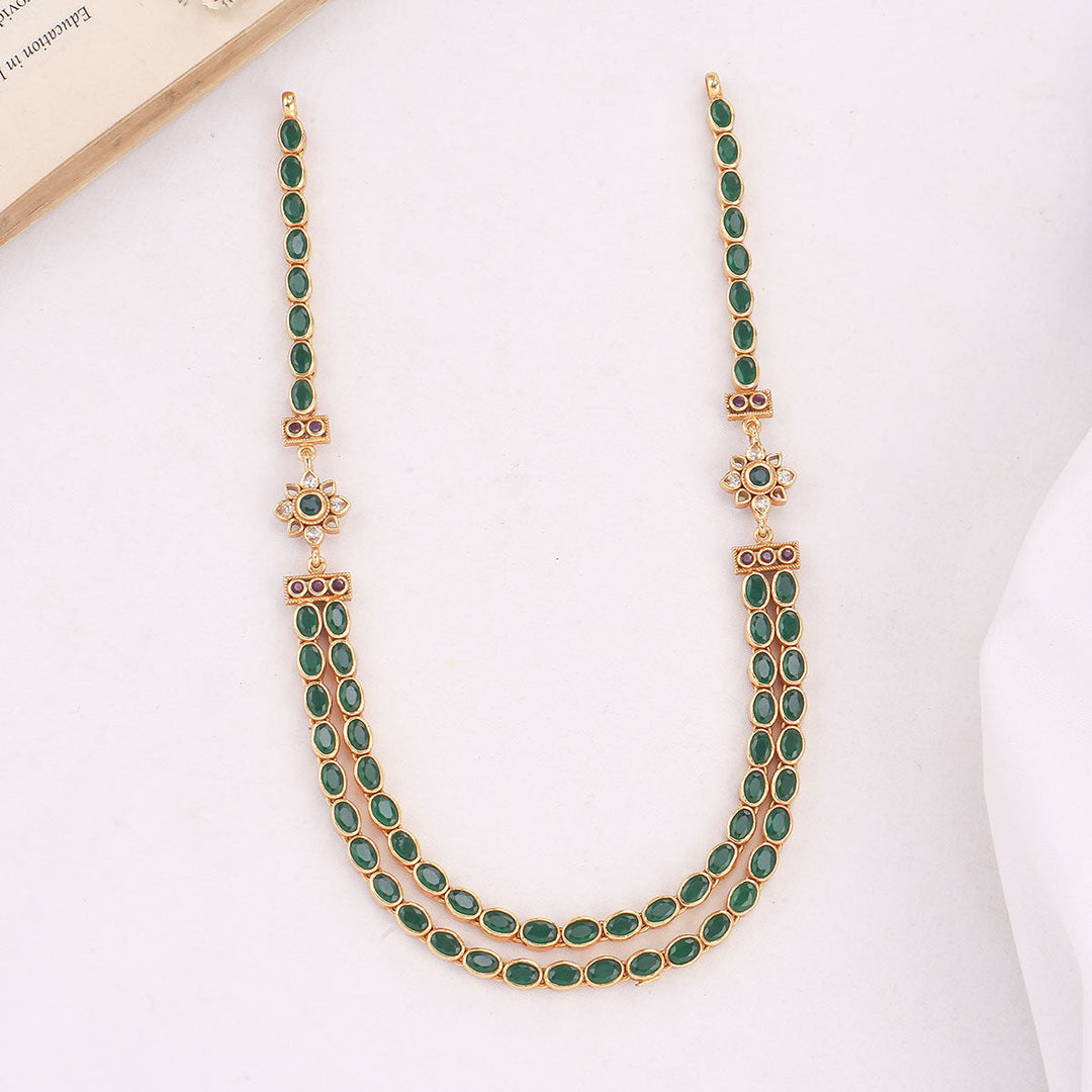 92.5 Sterling Silver, With Gold Plated Alisha Reversible Stone Necklace | SHOBITAM