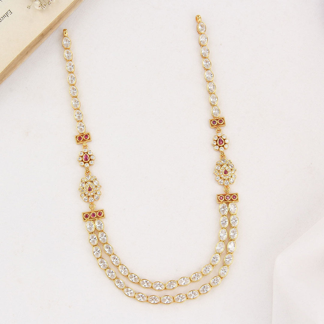 92.5 Sterling Silver, With Gold Plated Hirantha Stone Necklace | SHOBITAM