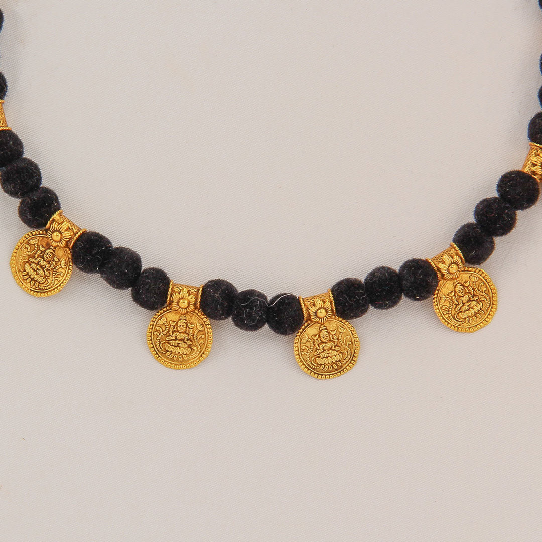 92.5 Silver, 22kt Gold Plated Dhanya Rope Necklace | SHOBITAM
