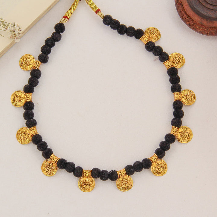 92.5 Silver, 22kt Gold Plated Dhanya Rope Necklace | SHOBITAM