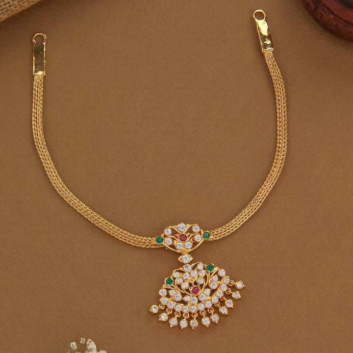 92.5 Silver Pavisha Attigai Necklace | shobitam